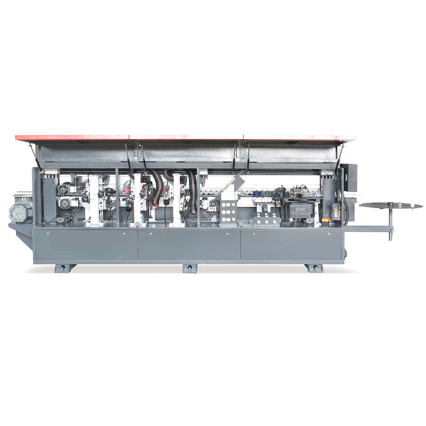 Compact edge banding machine ( double trimming)